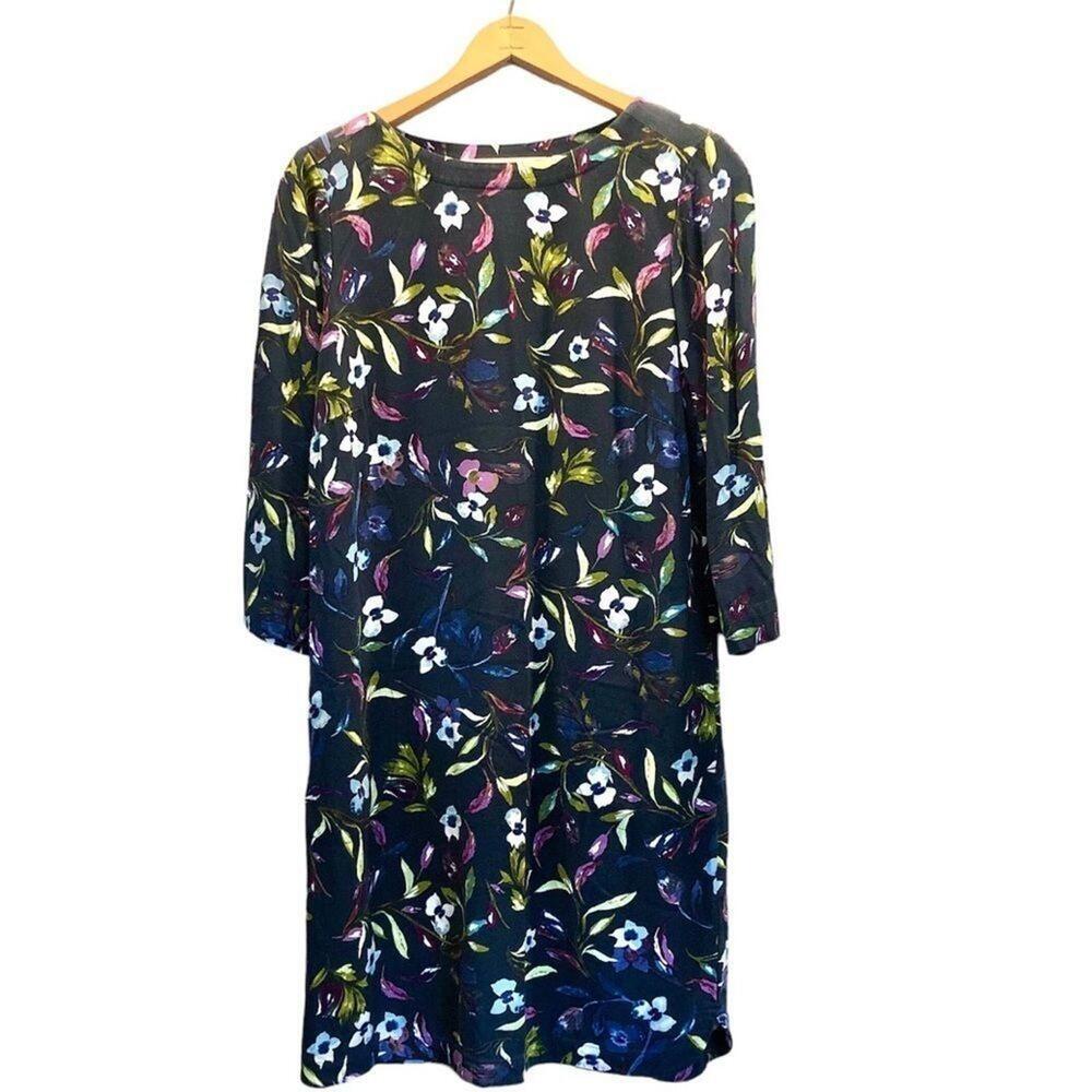 J. Jill Floral English Tea Garden Office Work Wear Traditional SZ S MIDI Dress